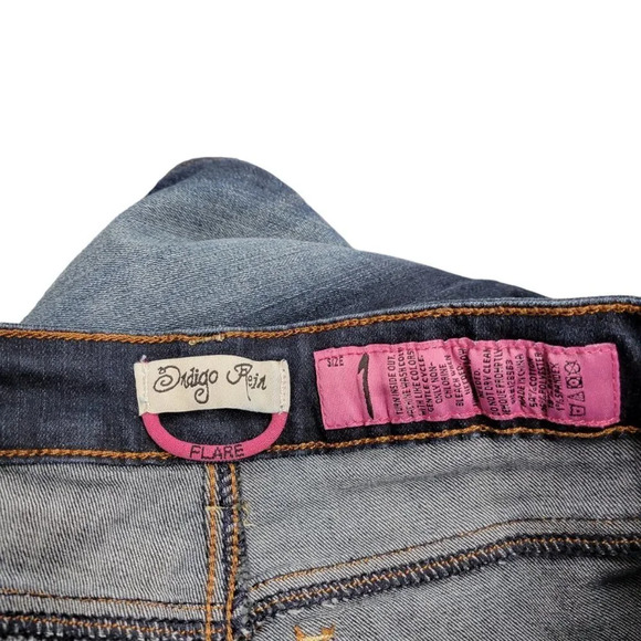 Indigo Rein Flare Leg Jeans - Picture 5 of 5